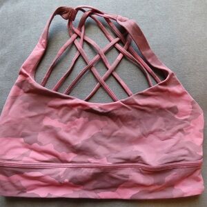 Lululemon Pink Camo Sports Bra